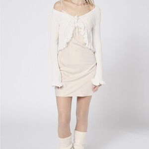 🤍UO // Front Tie Ruffle Cardigan🤍